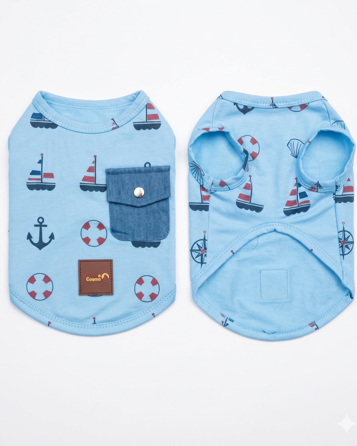 Blue Marine Print T-shirt